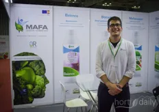 Ibrahim Tunc with MAFA Vegetal Ecobiology, supplying plant stimulants.