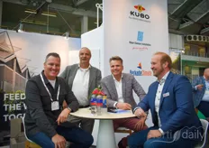 Steven Newell, CEO of Windset Farms, meeting Jan Vellekoop with PDI, Wouter Kuiper with KUBO and Pieter Kruijt, Verkade Klimaat