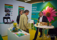 Harald Braungardt of Step Systems shows the company's sensors