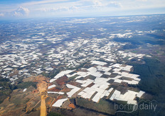 An aerial photo, showing the Antalya horticultural industry.