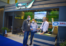 Yuksel Koksal with Eminel Tarim explains customers how they can help improve their operations.