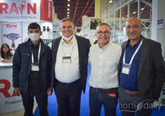 Huseyin Yildiz and Bekir Yildiz with Furkan Teknik (water treatment) walk into Michele Pavano with P-Tre and Ersoy Orhan with Prins Group.
