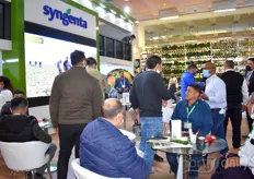 Very busy at the booth of Syngenta.