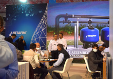 Busy at the booth of Netafim.