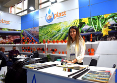 Abdullah Apaydin at the back of the booth from Aveaplast.