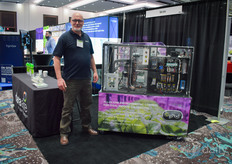 William Taffe with Data Aire showed their environmental control system for indoor growers: gPod.