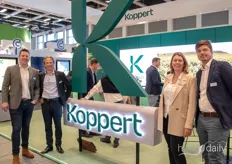 Koppert proudly shows off their new branding with their upgraded stand. In the photo you can see Aron Oosthoek, Mattijs Bodegom, Alexandra Kastelein and Philipp Schmidtsdorff.