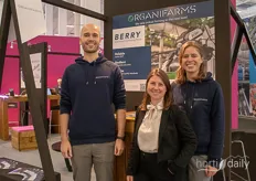 Organifarms presented their robot at the startup day, with team members Mario Schäfer, Hannah Brown and Birka Kallenbach as support.