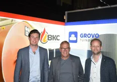Michiel Groeneveld of Grovo André Stougje of SVR Greenhouse Tanks and Wouter Voortman of BKC construction.                        