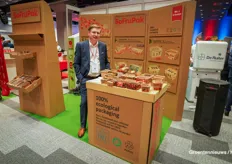 Adam Sikorski with SoFruPak noticed a lot with interest in cardboard packaging. Alternatives to plastic are popular.