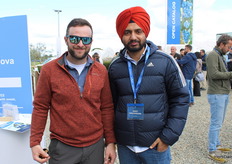 Dan Ambrosit, featured in one of the videos of the event, with Ranjeet Singh Randhawa of Fall Creek.