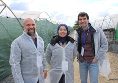 Antonio Soto and Bruno Domínguez, from Arofa, with Planasa's Fátima