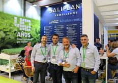 At the Viveros Saliplant stand, which celebrates its 40th anniversary, Miguel Ángel López, Ángel Romero, José Caro and Antonio Salguero