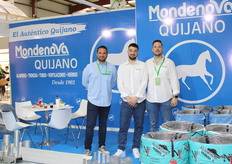 At the Mondenova stand, Antonio Verde, Antonio Verde and José Luis Sánchez