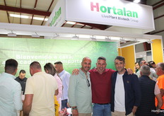Juan Diego Pérez, Juan Miguel Martínez and Antonio Sánchez, at the Hortalan stand.