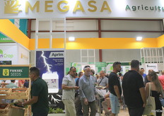 At lunchtime, there was no room at the Megasa stand.