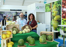 Miguel Ángel Barrio and Lucía López, from Origene Seeds, showed their range of melons and watermelons.