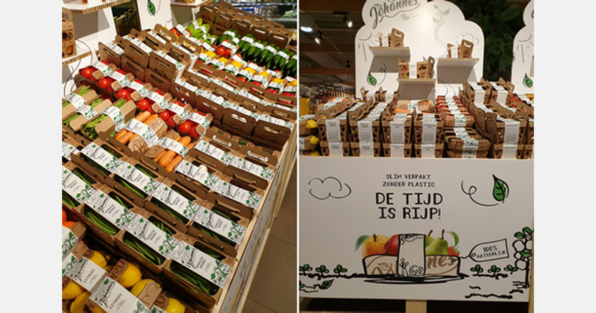 Plasticfree fruit and vegetable packaging line