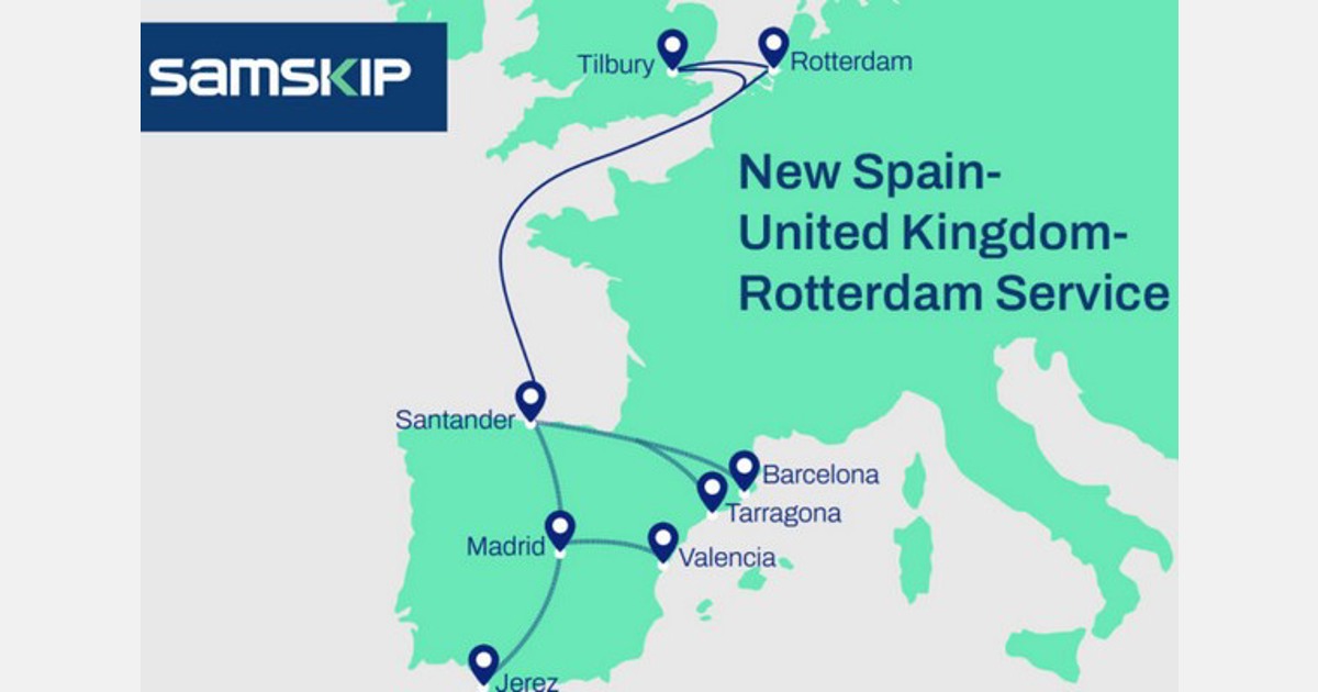 Samskip continúa la expansión de su red con el lanzamiento de un nuevo servicio España-Reino Unido-Rotterdam