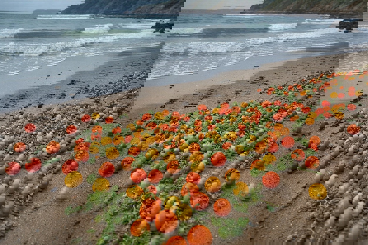 "Poop Tomatoes" sprout on UK beaches due to sewage dumps