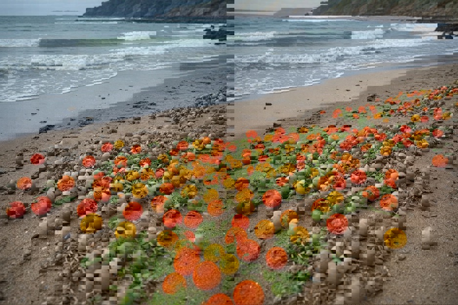 "Poop Tomatoes" sprout on UK beaches due to sewage dumps