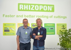 Gerben Schouten and Kees Eigenraam from Rhizopon showing their product at the Greentech.