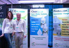 Patrick Haley and Laura Deck with EPM (Environmental Plant Management) presenting their Clear Zona product using non-gmo catalytic Enzymes and Aerobic microbes
