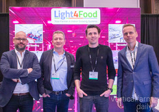Fred Ruijgt (Priva) Rene van Haeff and Niels Jacobs (Light4Food) and Dennis Louwe (Priva)