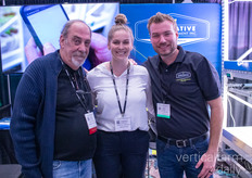 Benn Glehrman (CEA Advisors), Rebekka Boekhout (VerticalFarmDaily) and Chris Mayer (Innovative Growers Equipment)