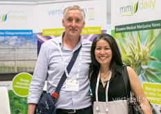 Aldo van Os (Conscious Farmer) and Harumi Kuniyoshi with BrightFarms came to say hi at our booth