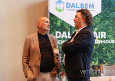 Arnold de Kievit (Oreon) seen chatting with Dick Kramp of AB Greenhouse Power