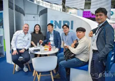 Many Korean visitors found their way to GreenTech 2022. A delegation visits Arjen van Dijk with NPI.
