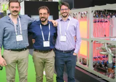 Photo B-Otic creates lightning systems for micro algae in its planor photo bio reactor. The machine increases efficiency for the growing phase of micro algae, producing high quality biomass. On the photo are Piero Santaro, Vincenzo Riggio and Michele Corove.