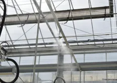The greenhouse is equipped with a fog system, a double screen ...