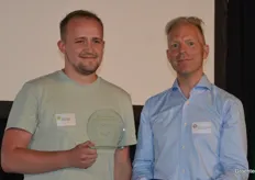 Team VeggieMight came in third. Nikita Rogovoy (QuantumSoft) and Vincent van der Wijngaard (Horticompass) collected the prize.