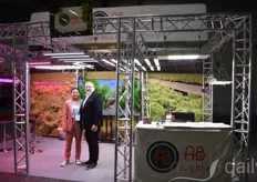 Daisy D. Goodwin and Mark L. Honeycutt of AB Lighting. While the company was previously focused on grow lights for the cannabis industry, they recently announced expanding into lighting for vegetable growers. Of course, the show was the perfect event to show those growers what they have to offer.