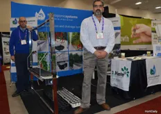 Vicente Basabe and Fued Alle (JH Hydroponic Systems) make it possible to grow crops from the ground.