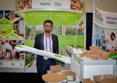 Dayan Ganegoda of Hayleys Fibre was at the fair looking for growers to supply coco substrate directly to