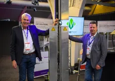 Theo Straathof and Peter van Dongen of Micothon with the company's UVC robot