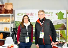 Diane d'Esquerre and Emmanuel Delcourt on the Hortibreiz stand