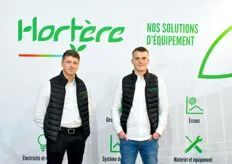 Augustin Pluvie and Justin Rethore on the Hortère stand