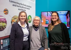 Rebekka Boekhout (VerticalFarmDaily) with Christine Zimmermann-Loesl and Theo Otto with the Association for Vertical Farming 