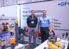 Steve Thane and Jason Hotop with GF Piping Systems who will soon launch a controller for fertigation systems for indoor farms