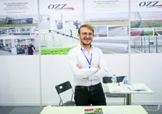 OZZ Group from Turkey executes Turn-key greenhouse projects. Its manufacturing centre is in Altalja. On the photo is Arif Yigit Vural.