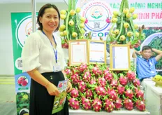 Hung Thinh Phat Clean Agricultural Cooperative grows dragon fruit, pomelo, water melon. On the photo is Lana.
