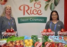 Brenda Briggs and Alma Jacuba with Rice Fruit Company, East Coast apple grower. 