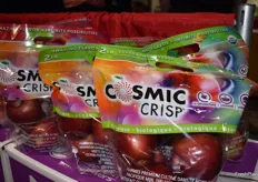 Cosmic Crisp apples on display in the Superfresh booth.