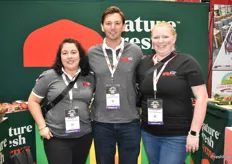 Zanélle Hough, Dale Milison, and Stephanie Myles with Nature Fresh Farms. 