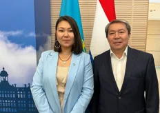 The Union of Greenhouses of Kazakhstan, represented by Nurlan Adilkhan and Asel Taurbayeva. The team is to visit the GreenTech later on this year, with the team of KZ growers.