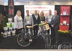 The team with Kam's Kam’s Growers Supply. They were giving away a Dutch bike flown in from the Netherlands at the Canadian Greenhouse Conference trade show.